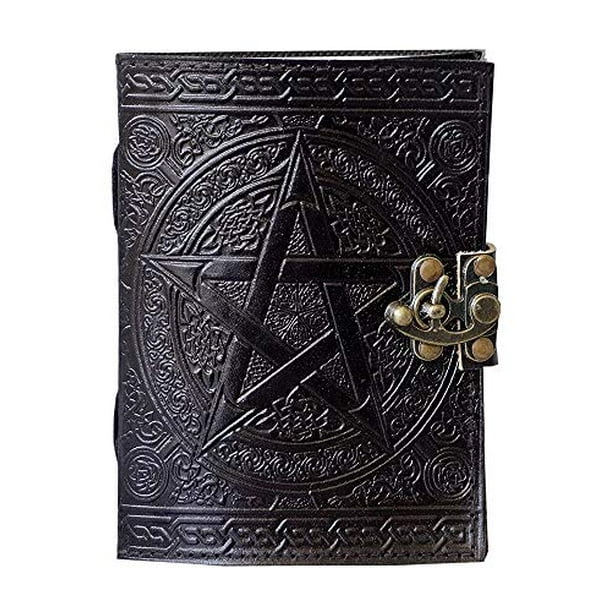 Handmade Leather Pagan Journal Book of Shadows A5 WICCA PENTAGRAM Refillable Handmade Leather Pagan Journal Book of Shadows A5 WICCA PENTAGRAM Refillable
